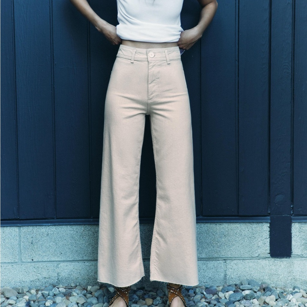 Zara ZW Marine Jeans in Tan 8
